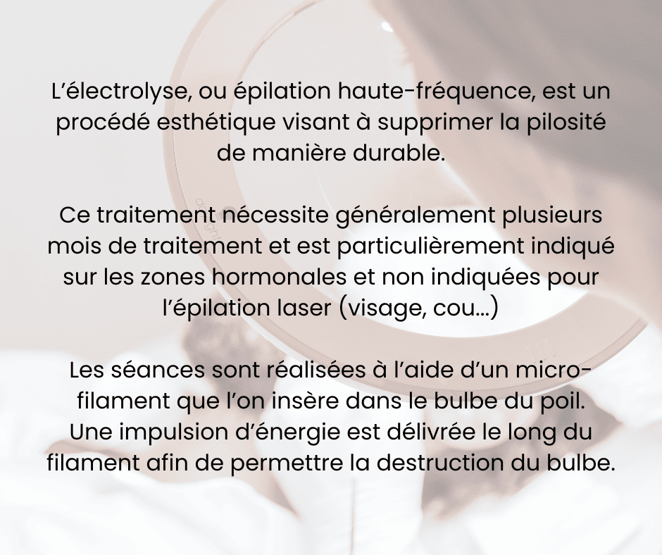 Electrolyse épilation haute fréquence 